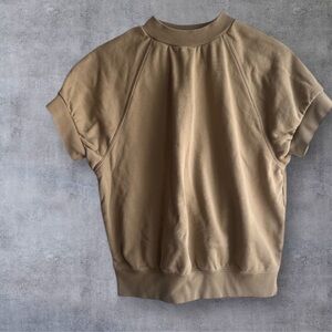 Essentials Fear of God Beige Tan Short Sleeve Sweatshirt xxs NWT